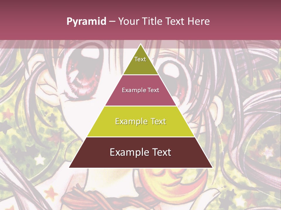 A Girl With Long Hair Holding A Crescent In Her Hand PowerPoint Template