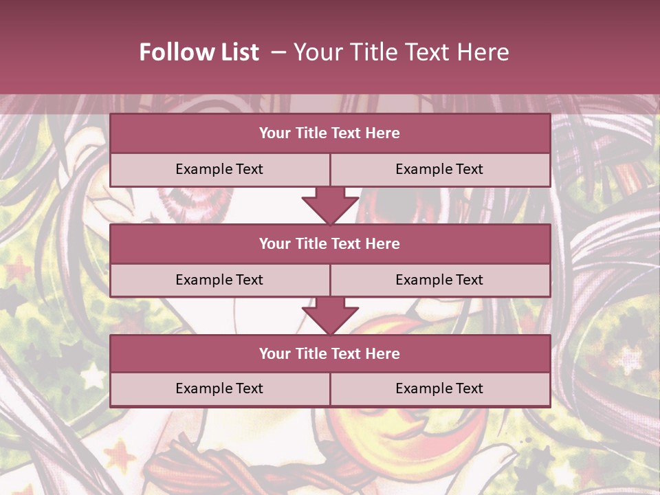 A Girl With Long Hair Holding A Crescent In Her Hand PowerPoint Template