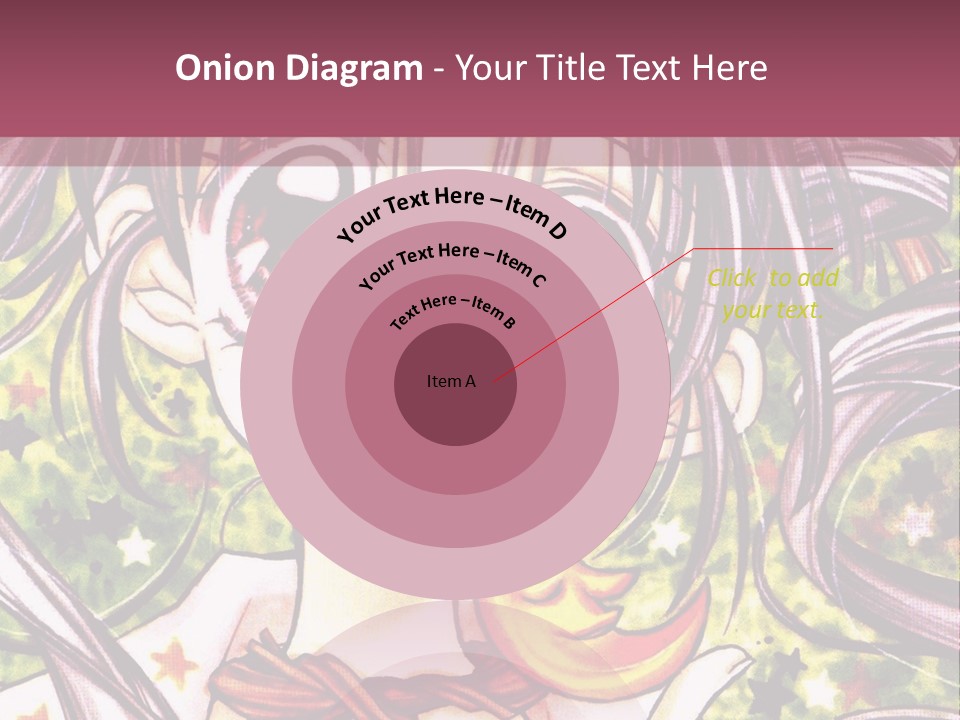 A Girl With Long Hair Holding A Crescent In Her Hand PowerPoint Template