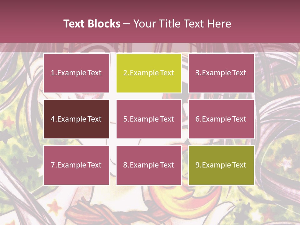 A Girl With Long Hair Holding A Crescent In Her Hand PowerPoint Template