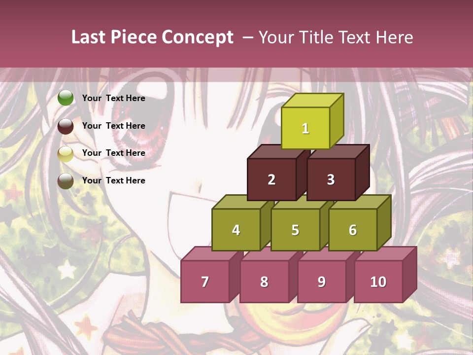 A Girl With Long Hair Holding A Crescent In Her Hand PowerPoint Template