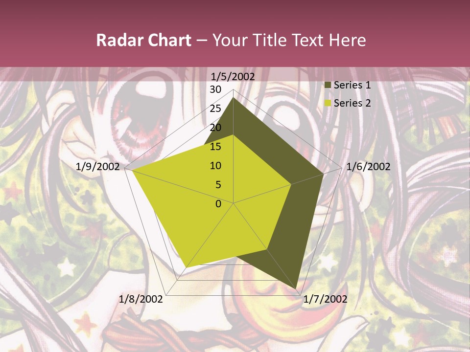 A Girl With Long Hair Holding A Crescent In Her Hand PowerPoint Template