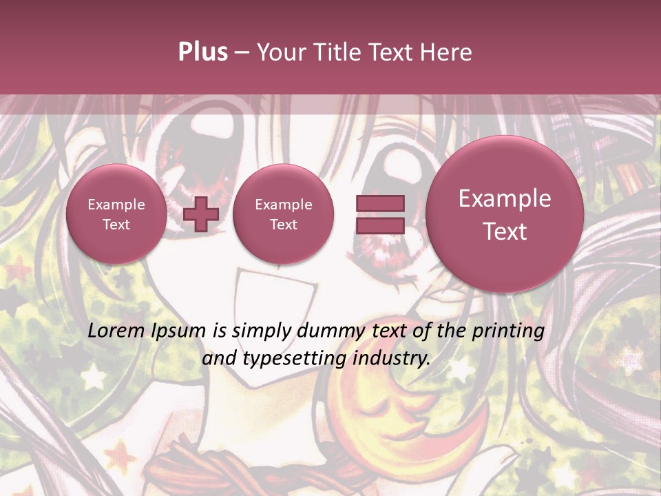 A Girl With Long Hair Holding A Crescent In Her Hand PowerPoint Template