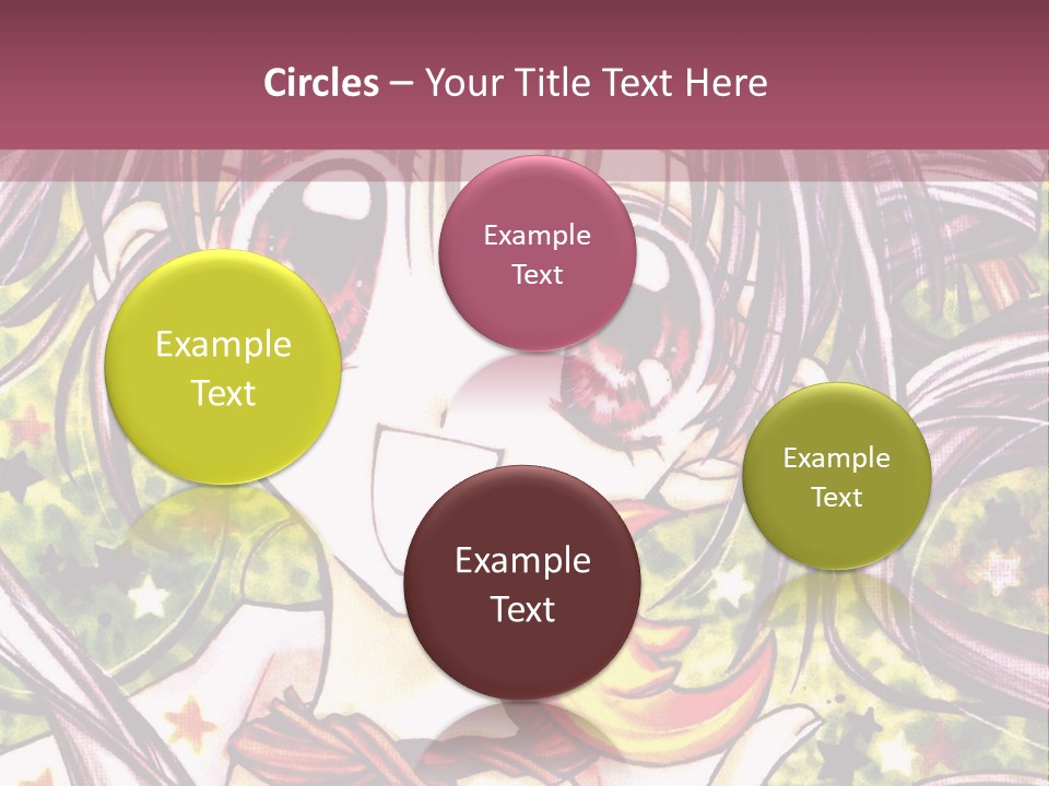 A Girl With Long Hair Holding A Crescent In Her Hand PowerPoint Template