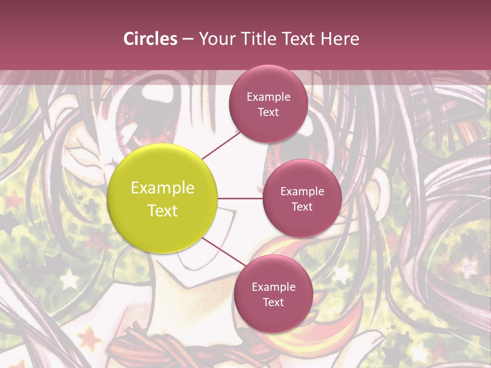 A Girl With Long Hair Holding A Crescent In Her Hand PowerPoint Template