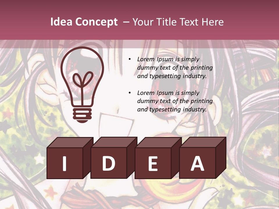 A Girl With Long Hair Holding A Crescent In Her Hand PowerPoint Template