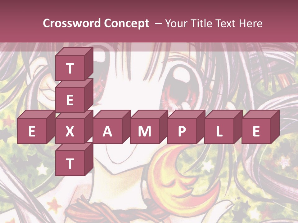 A Girl With Long Hair Holding A Crescent In Her Hand PowerPoint Template