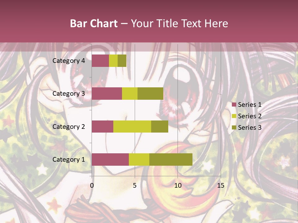 A Girl With Long Hair Holding A Crescent In Her Hand PowerPoint Template