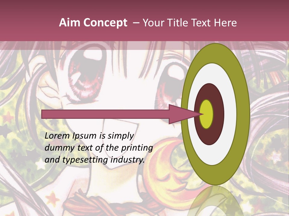 A Girl With Long Hair Holding A Crescent In Her Hand PowerPoint Template