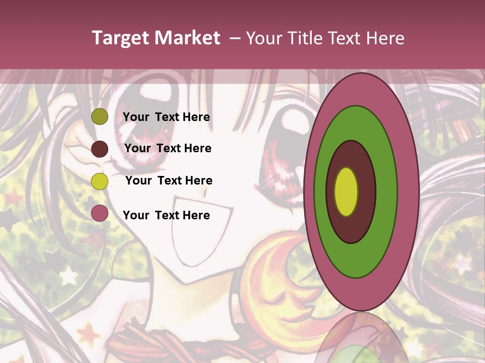 A Girl With Long Hair Holding A Crescent In Her Hand PowerPoint Template