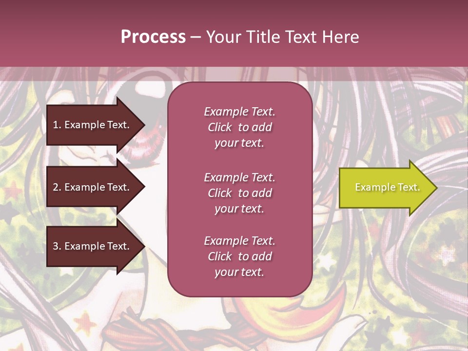A Girl With Long Hair Holding A Crescent In Her Hand PowerPoint Template