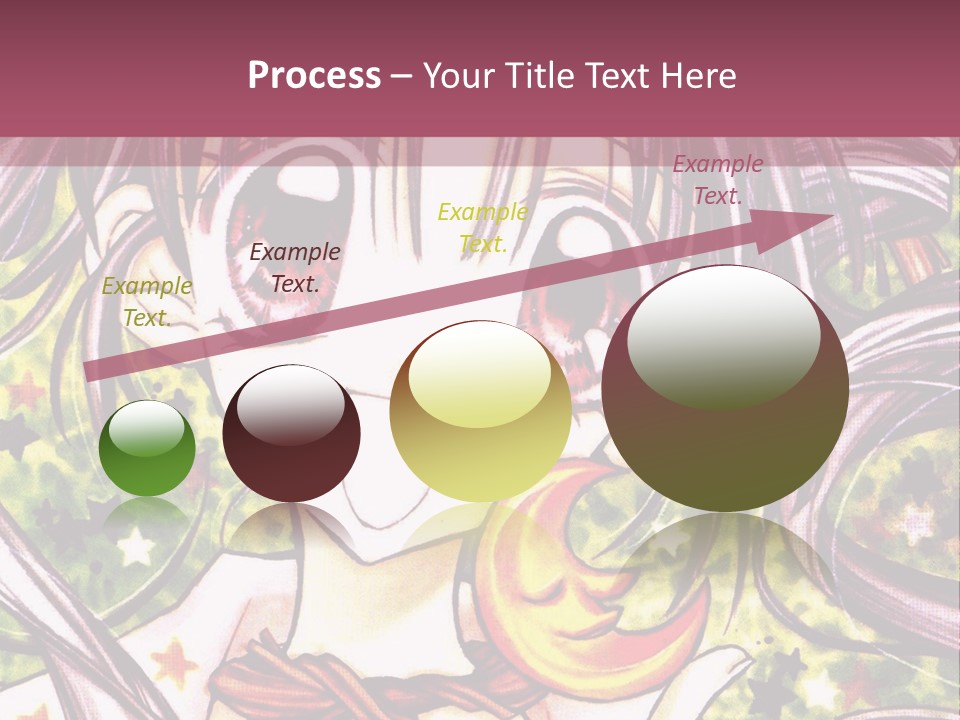 A Girl With Long Hair Holding A Crescent In Her Hand PowerPoint Template