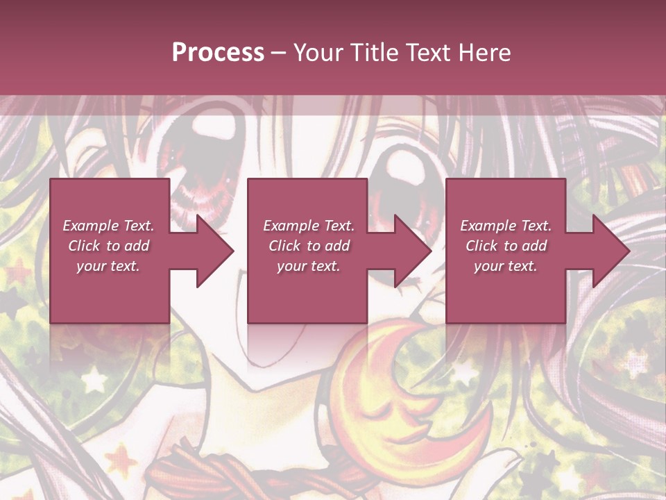 A Girl With Long Hair Holding A Crescent In Her Hand PowerPoint Template