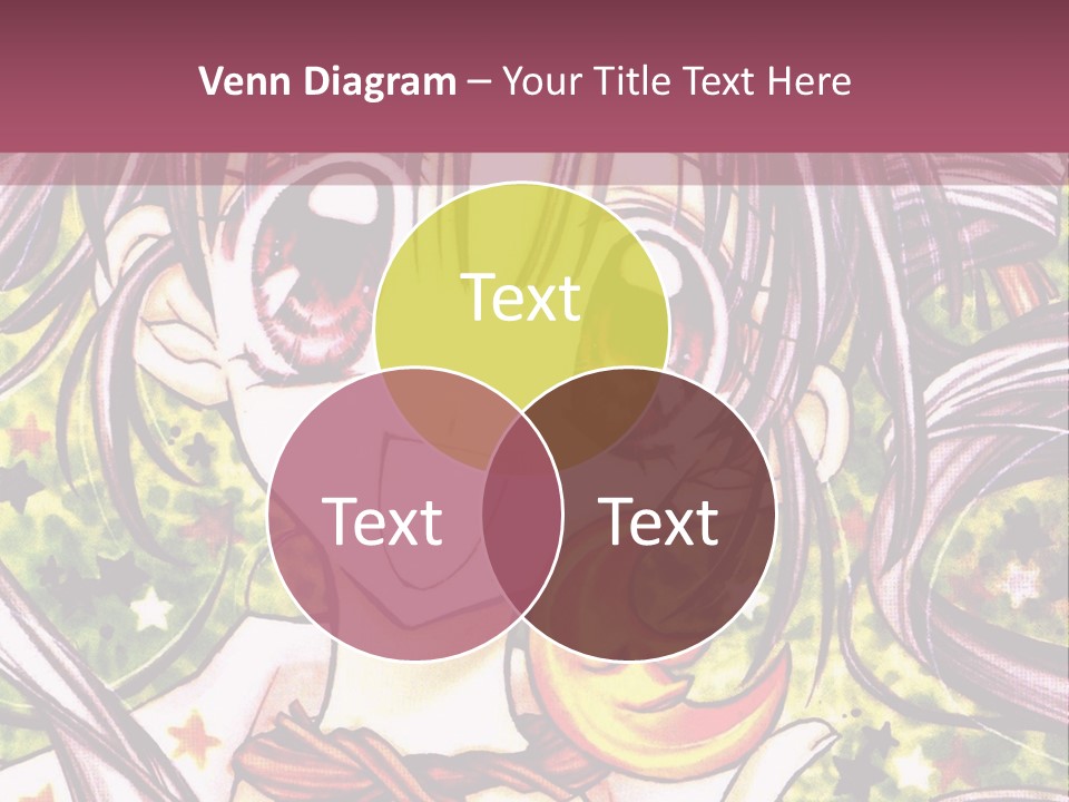 A Girl With Long Hair Holding A Crescent In Her Hand PowerPoint Template