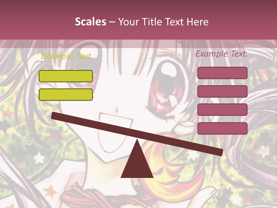 A Girl With Long Hair Holding A Crescent In Her Hand PowerPoint Template