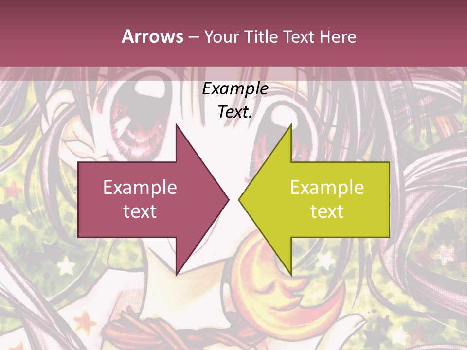 A Girl With Long Hair Holding A Crescent In Her Hand PowerPoint Template