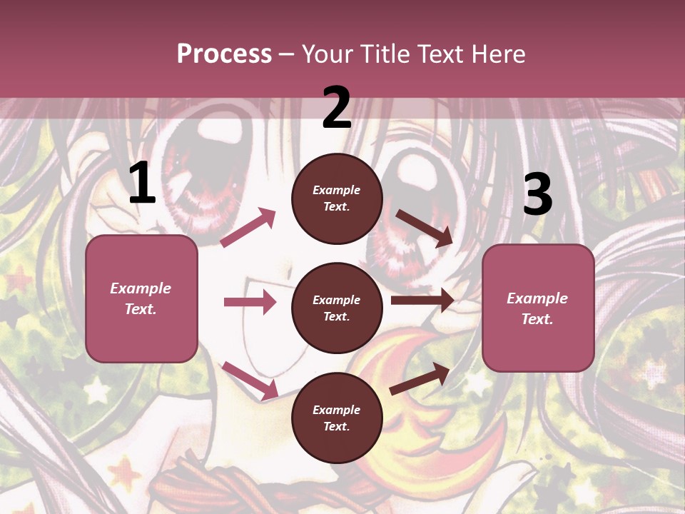 A Girl With Long Hair Holding A Crescent In Her Hand PowerPoint Template