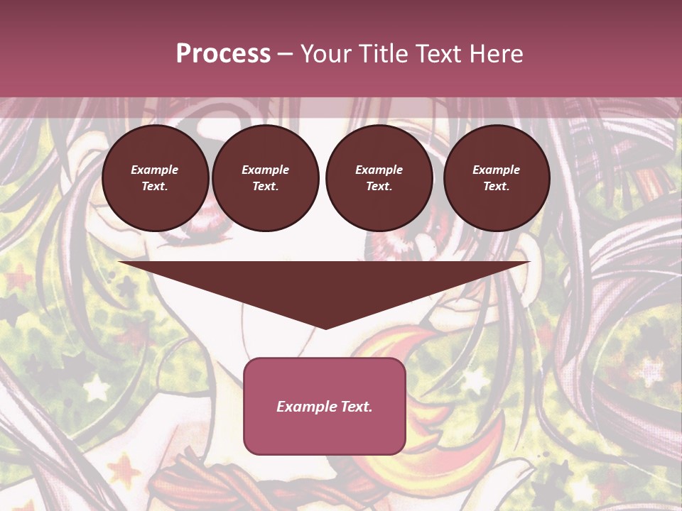 A Girl With Long Hair Holding A Crescent In Her Hand PowerPoint Template