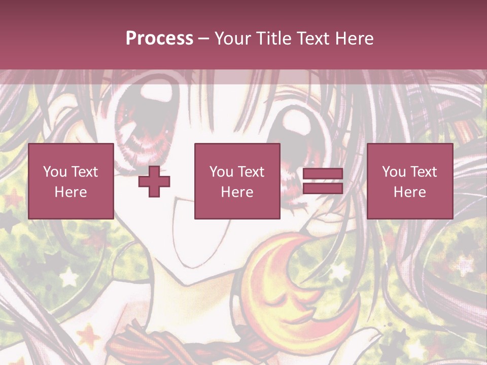 A Girl With Long Hair Holding A Crescent In Her Hand PowerPoint Template