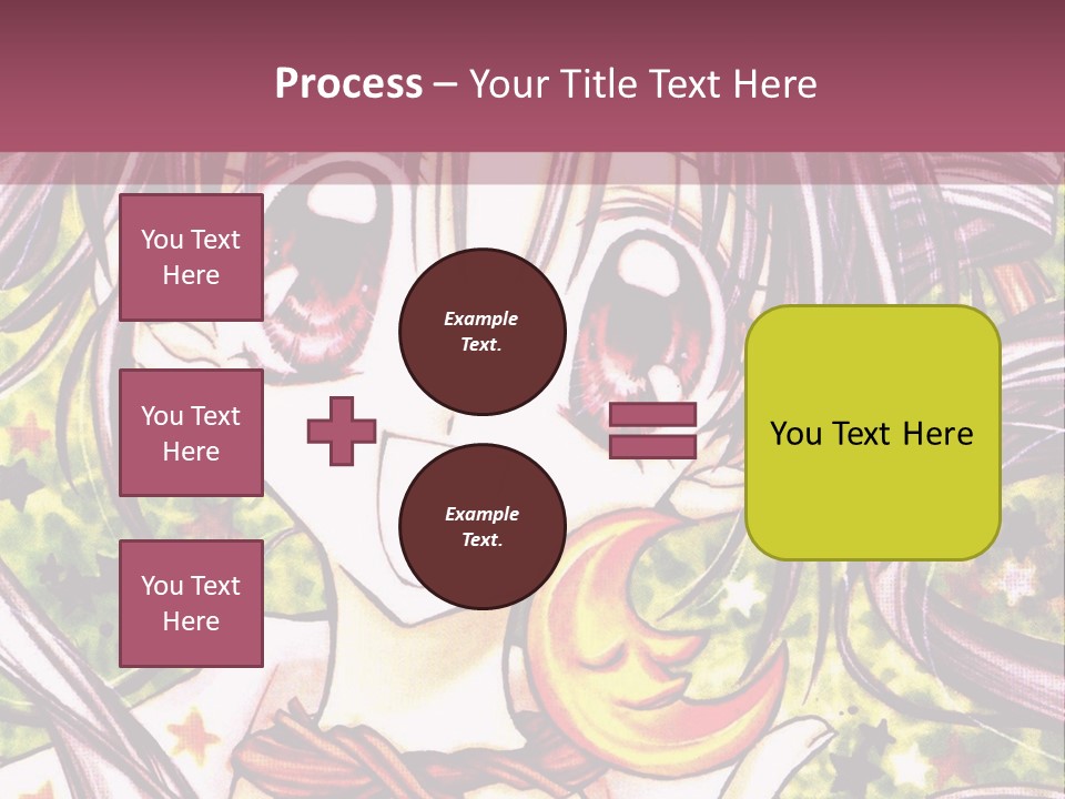A Girl With Long Hair Holding A Crescent In Her Hand PowerPoint Template