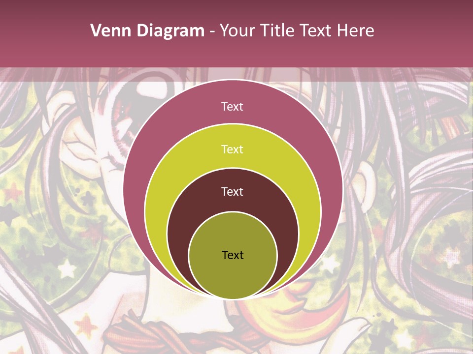 A Girl With Long Hair Holding A Crescent In Her Hand PowerPoint Template