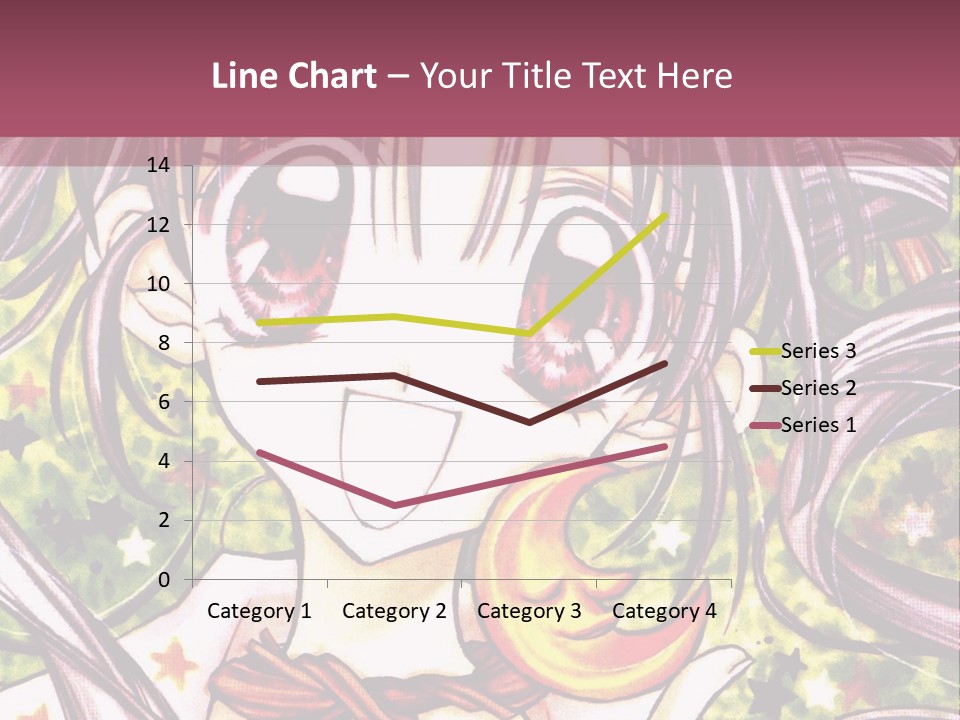 A Girl With Long Hair Holding A Crescent In Her Hand PowerPoint Template