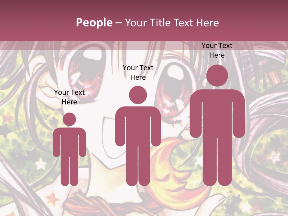 A Girl With Long Hair Holding A Crescent In Her Hand PowerPoint Template