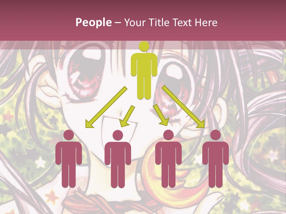 A Girl With Long Hair Holding A Crescent In Her Hand PowerPoint Template