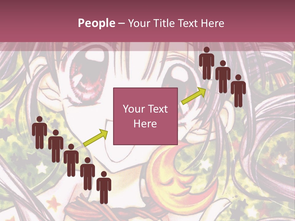 A Girl With Long Hair Holding A Crescent In Her Hand PowerPoint Template