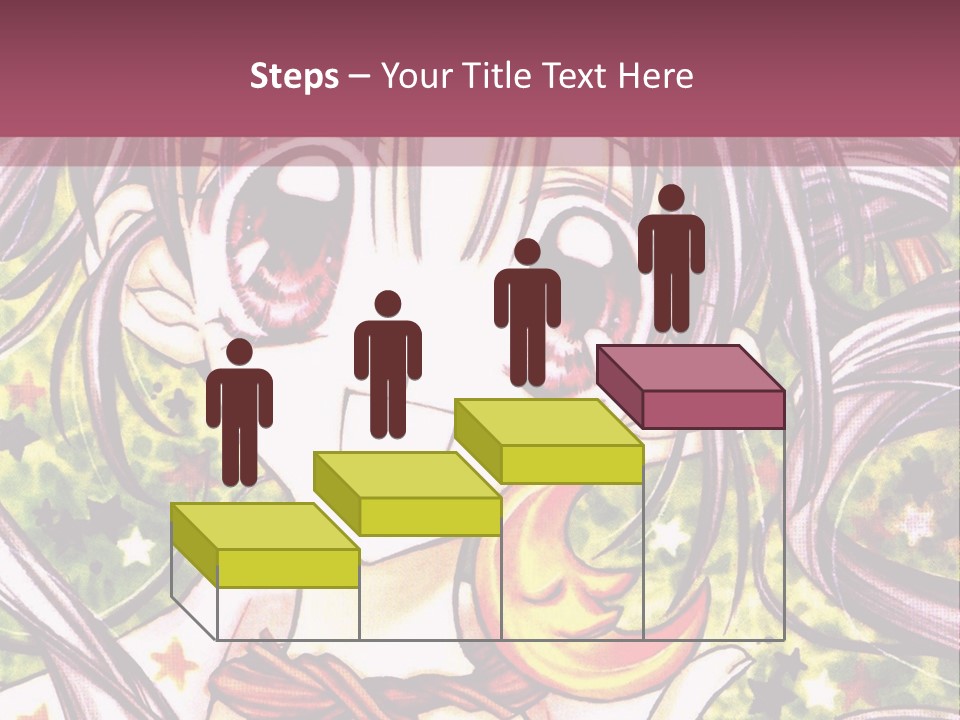 A Girl With Long Hair Holding A Crescent In Her Hand PowerPoint Template