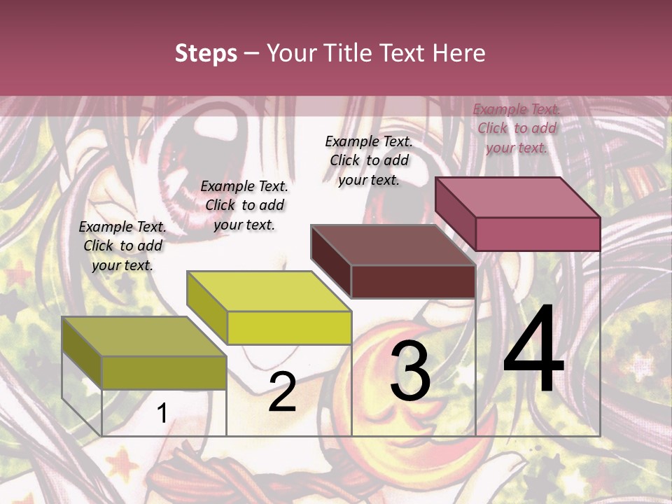 A Girl With Long Hair Holding A Crescent In Her Hand PowerPoint Template