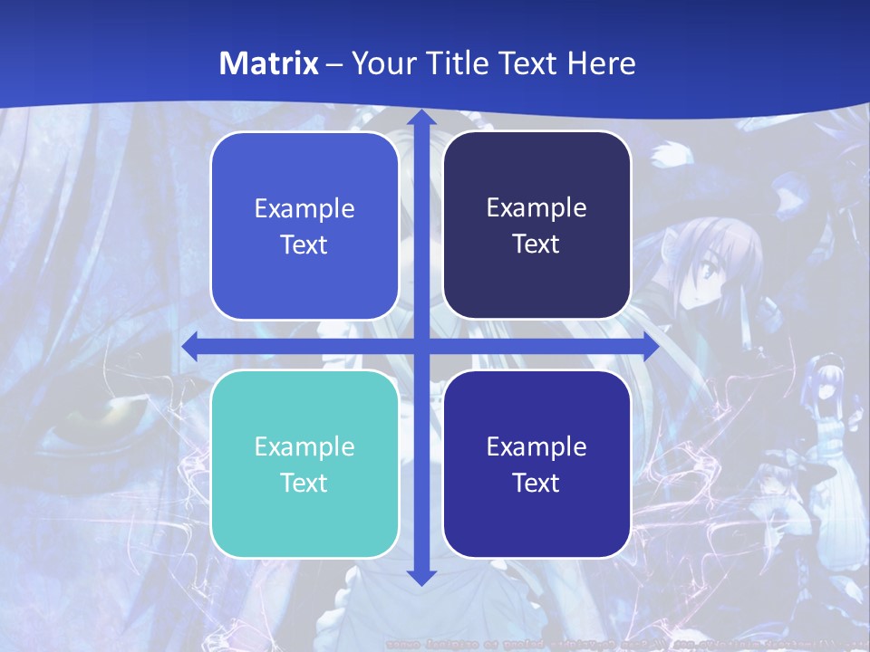 A Girl With Long Hair Standing In Front Of A Blue Background PowerPoint Template