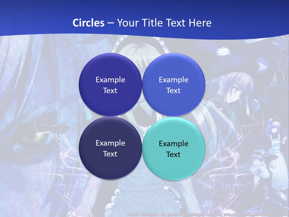 A Girl With Long Hair Standing In Front Of A Blue Background PowerPoint Template