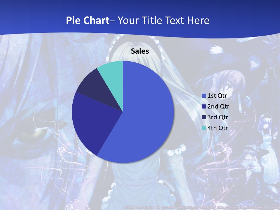 A Girl With Long Hair Standing In Front Of A Blue Background PowerPoint Template