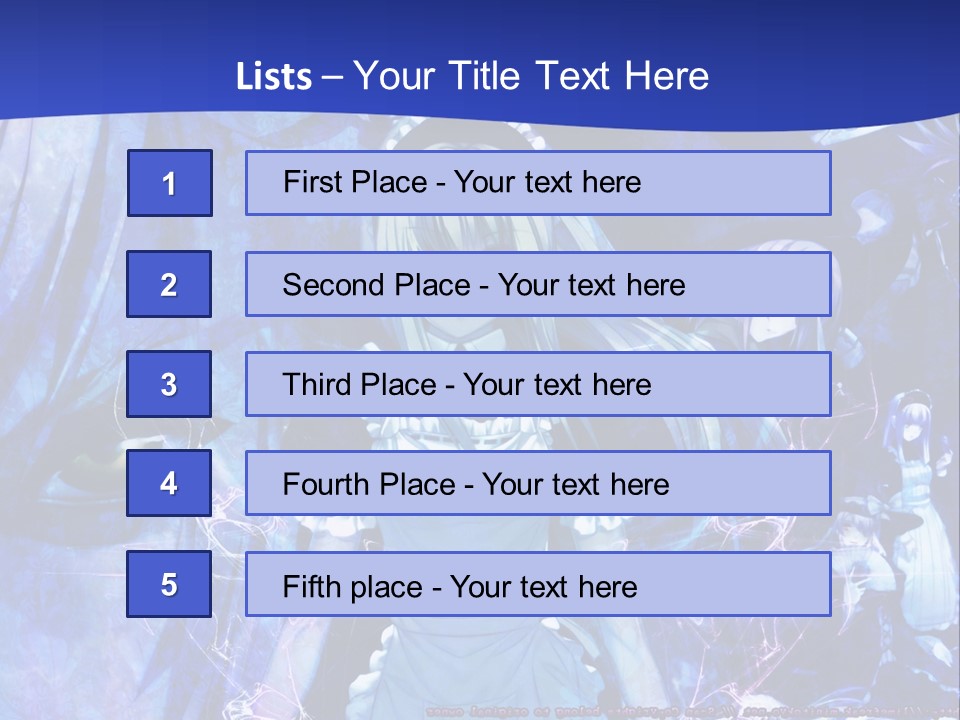 A Girl With Long Hair Standing In Front Of A Blue Background PowerPoint Template