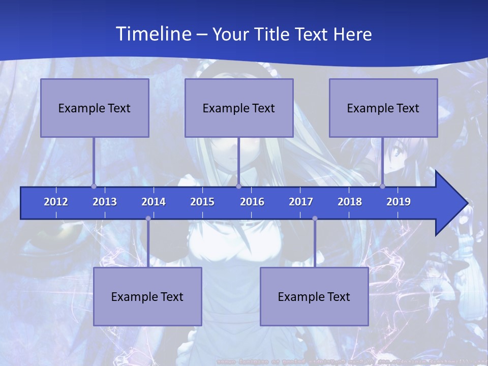 A Girl With Long Hair Standing In Front Of A Blue Background PowerPoint Template