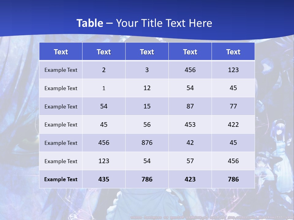 A Girl With Long Hair Standing In Front Of A Blue Background PowerPoint Template