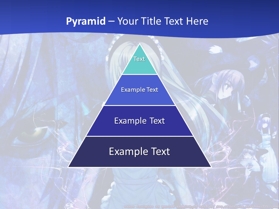 A Girl With Long Hair Standing In Front Of A Blue Background PowerPoint Template