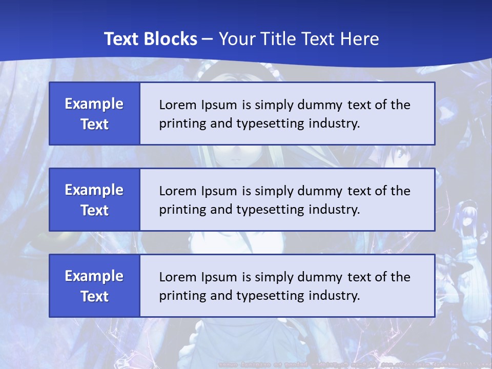 A Girl With Long Hair Standing In Front Of A Blue Background PowerPoint Template