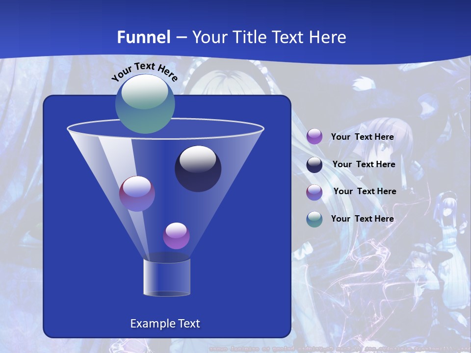 A Girl With Long Hair Standing In Front Of A Blue Background PowerPoint Template