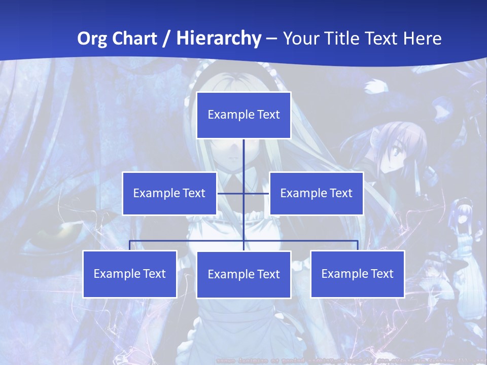 A Girl With Long Hair Standing In Front Of A Blue Background PowerPoint Template