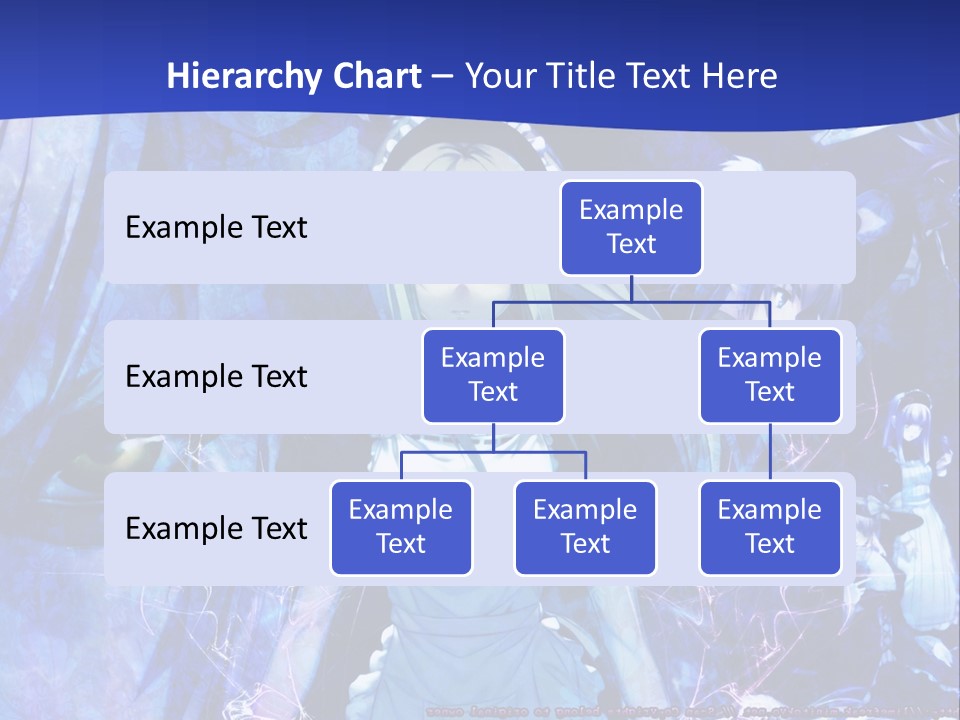A Girl With Long Hair Standing In Front Of A Blue Background PowerPoint Template