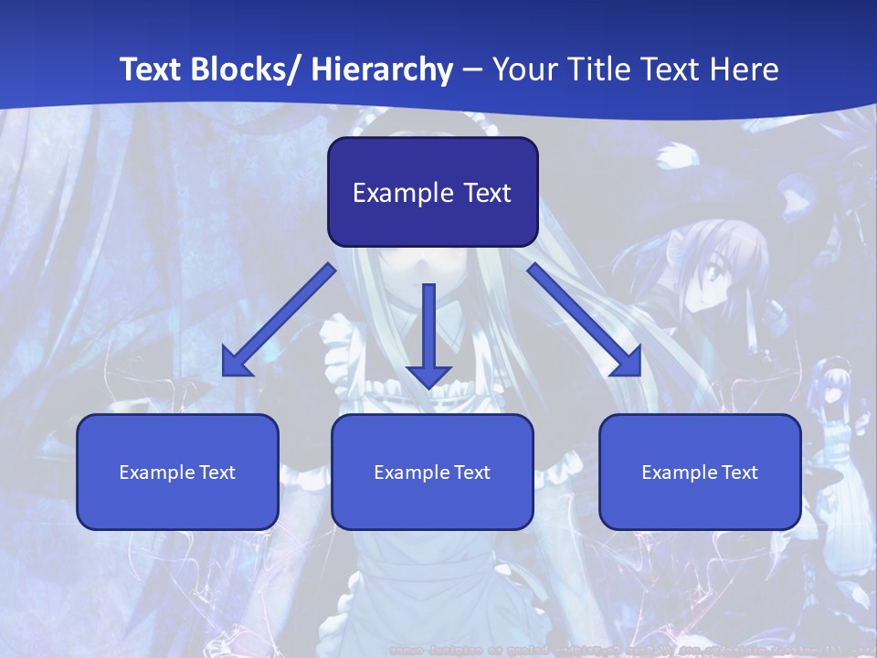 A Girl With Long Hair Standing In Front Of A Blue Background PowerPoint Template