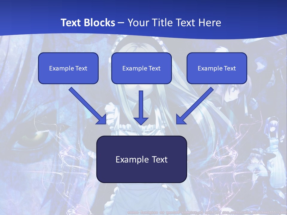 A Girl With Long Hair Standing In Front Of A Blue Background PowerPoint Template