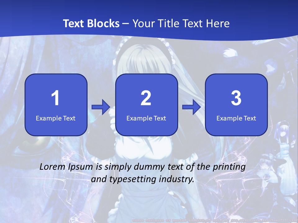 A Girl With Long Hair Standing In Front Of A Blue Background PowerPoint Template