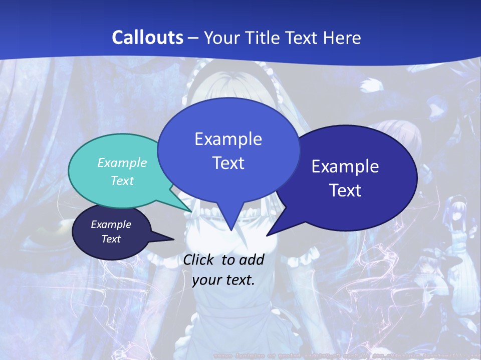 A Girl With Long Hair Standing In Front Of A Blue Background PowerPoint Template