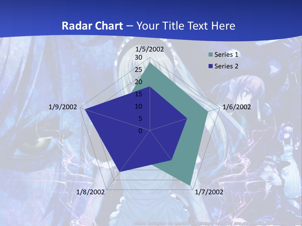 A Girl With Long Hair Standing In Front Of A Blue Background PowerPoint Template