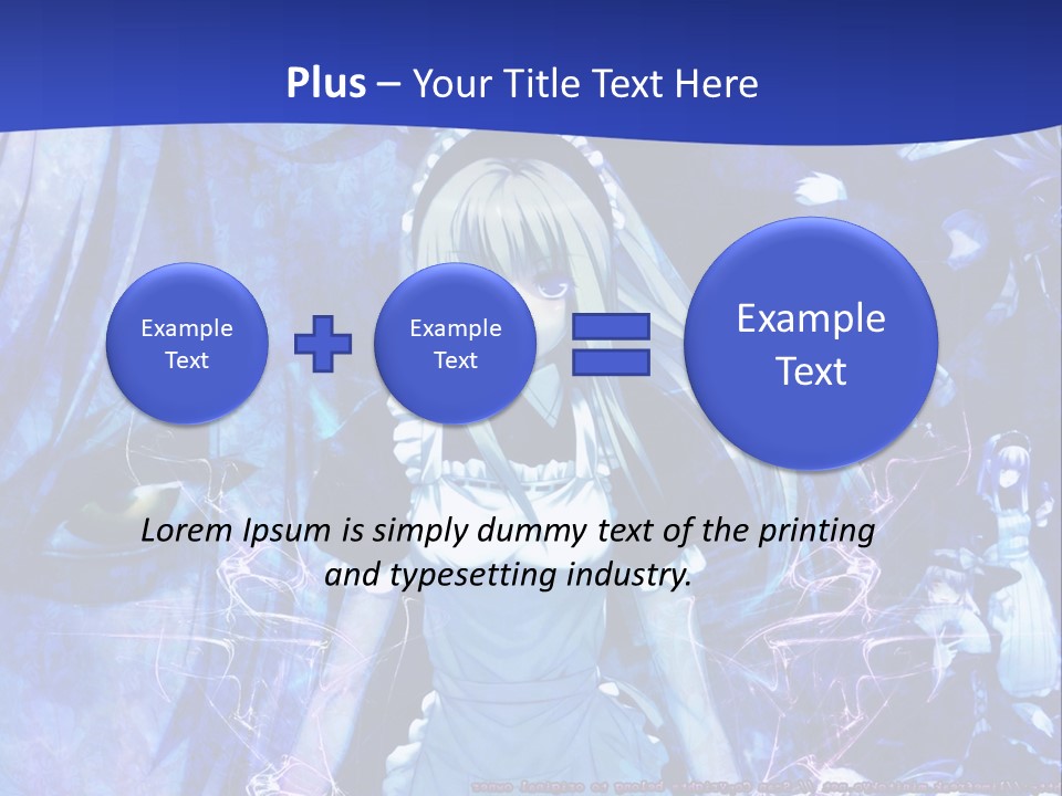 A Girl With Long Hair Standing In Front Of A Blue Background PowerPoint Template