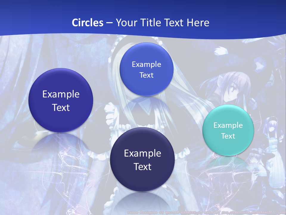 A Girl With Long Hair Standing In Front Of A Blue Background PowerPoint Template