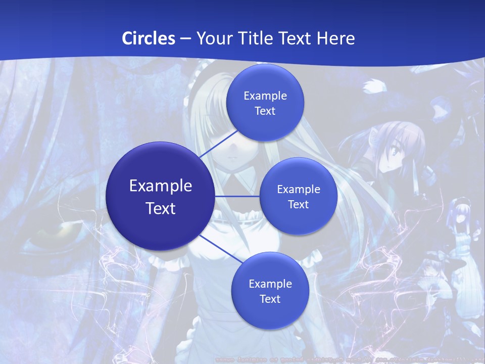 A Girl With Long Hair Standing In Front Of A Blue Background PowerPoint Template